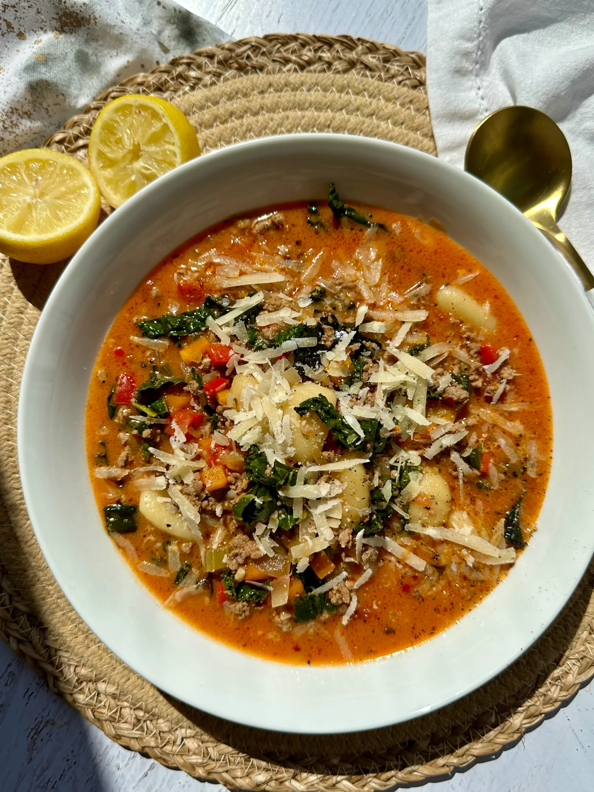 Lamb and Gnocchi Kale Soup